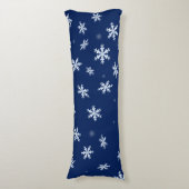 Schneeflocken Seitenschläferkissen (Vorderseite Vertikal)