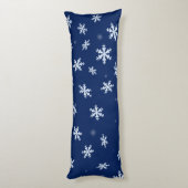 Schneeflocken Seitenschläferkissen (Rückseite (Vertikal))
