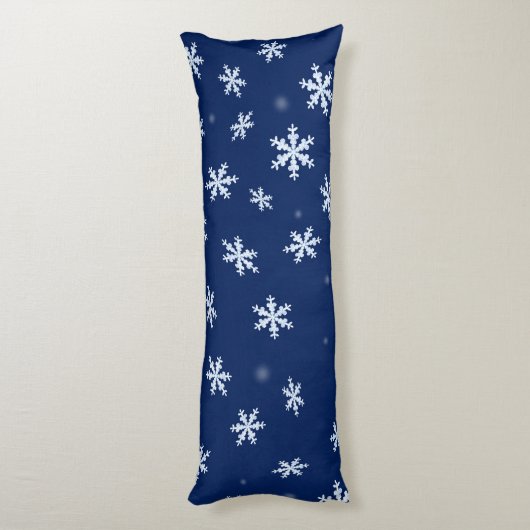 Schneeflocken Seitenschläferkissen (Rückseite (Vertikal))