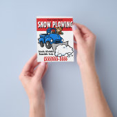 Schneeflocken. Service zum Entfernen von Schnee. Flyer (Gruppe)