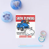 Schneeflocken. Service zum Entfernen von Schnee. Flyer (Einzeln)