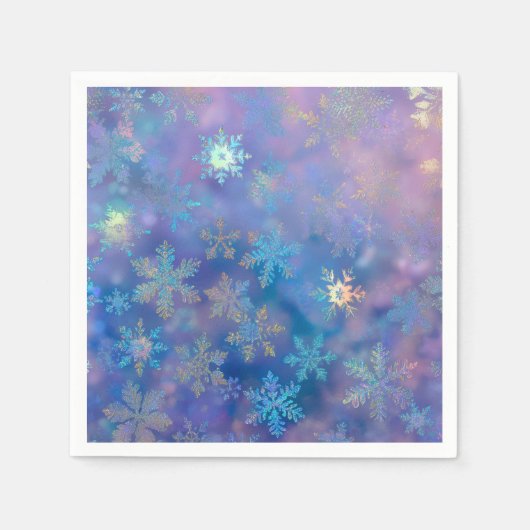 Schneeflocken Serviette (Vorderseite)
