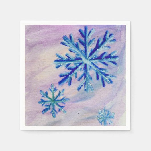 Schneeflocken Serviette (Vorderseite)