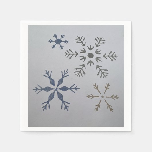 Schneeflocken Serviette (Vorderseite)