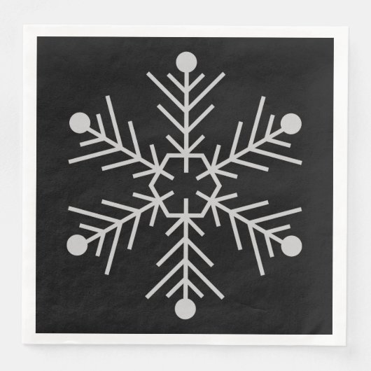 Schneeflocken Serviette (Vorderseite)