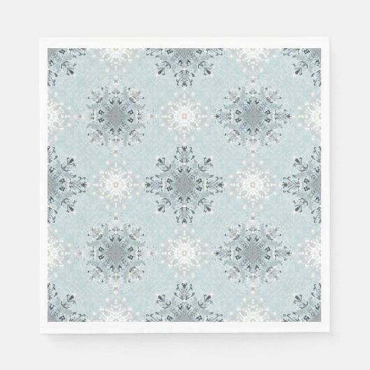 Schneeflocken Serviette (Vorderseite)