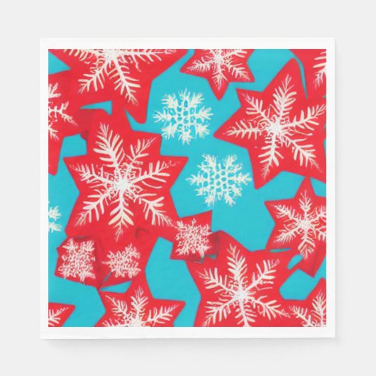 Schneeflocken Serviette (Vorderseite)