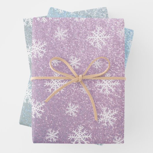 Schneeflocken-Set 3 Geschenkpapier Set (Beispiel)