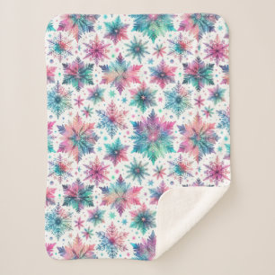 Schneeflocken Sherpadecke