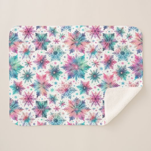 Schneeflocken Sherpadecke (Vorderseite (Horizontal))