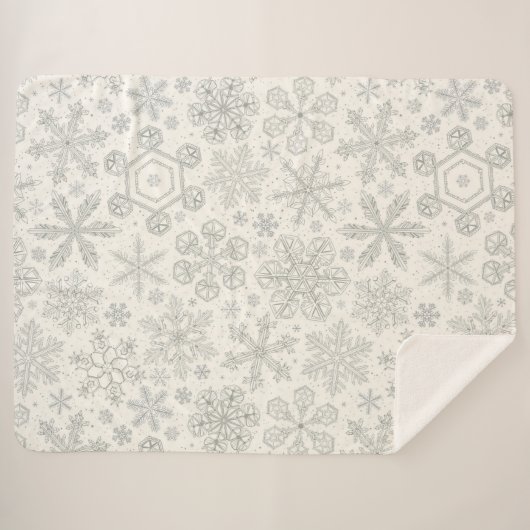 Schneeflocken Sherpadecke (Vorderseite (Horizontal))