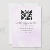 Schneeflocken Silber Lila Winter QR-Code Hochzeit Einladung (Rückseite)