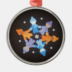 Schneeflocken Silbernes Ornament