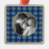 Schneeflocken Silbernes Ornament (Vorne)