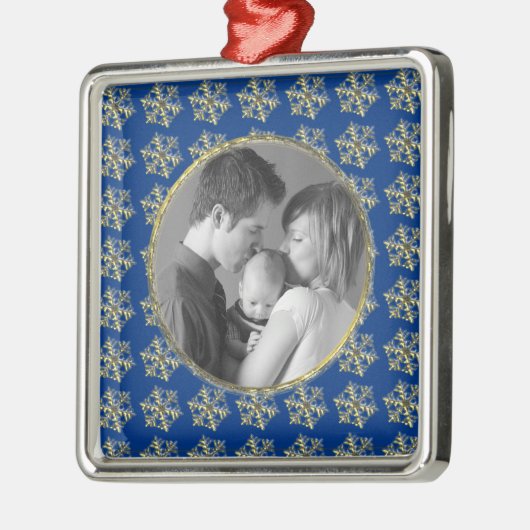 Schneeflocken Silbernes Ornament (Links)