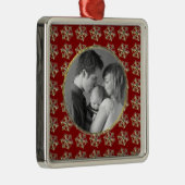 Schneeflocken Silbernes Ornament (Rechts)