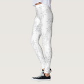 Schneeflocken Silver Glitzer Winter oder Weihnacht Leggings (Links)