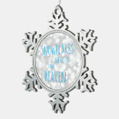 Schneeflocken sind Küsse vom Himmel Zinn-Ornament (Rechts)