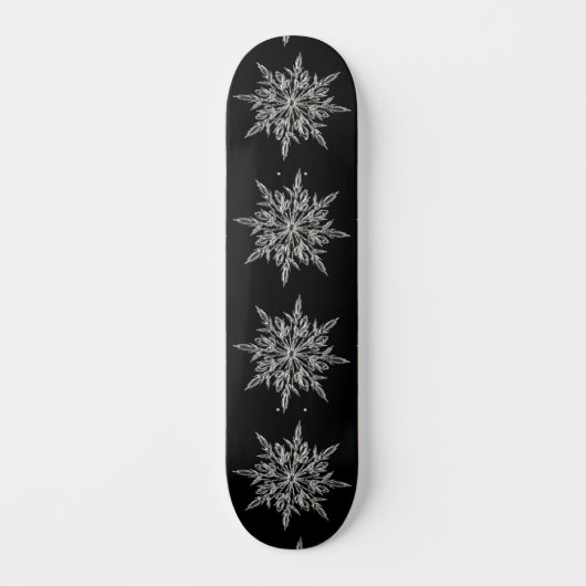 Schneeflocken Skateboard (Vorderseite)