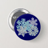Schneeflocken snow flakes button (Vorne & Hinten)
