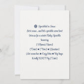 Schneeflocken | Snowflake Sprinkle Einladung (Rückseite)