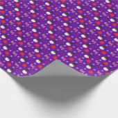 Schneeflocken Snowman Candy Canes Blue Background Geschenkpapier (Ecke)