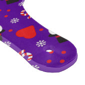 Schneeflocken Snowman Candy Canes Blue Background Schneidebrett (Ecke)