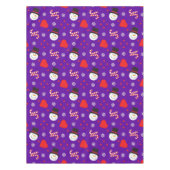 Schneeflocken Snowman Candy Canes Blue Background Tischdecke (Vorderseite)