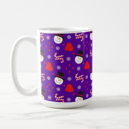 Schneeflocken Snowman Candy Canes tragen den Namen Kaffeetasse (Links)