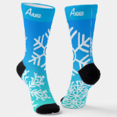 Schneeflocken Socken (Gewinkelt)