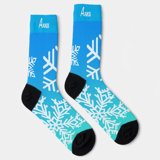 Schneeflocken Socken (Rechts)