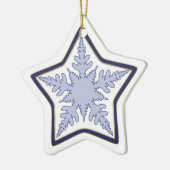 Schneeflocken-Stern-Weihnachten Keramik Ornament (Links)