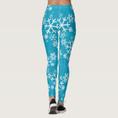 Schneeflocken & Sterne auf (Ihre Farbe) Leggings (Rückseite)