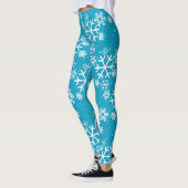 Schneeflocken & Sterne auf (Ihre Farbe) Leggings (Links)
