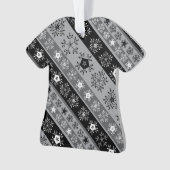 Schneeflocken Streifen grau Ornament (Vorderseite)