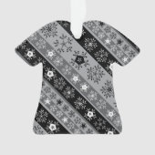 Schneeflocken Streifen grau Ornament (Vorderseite)