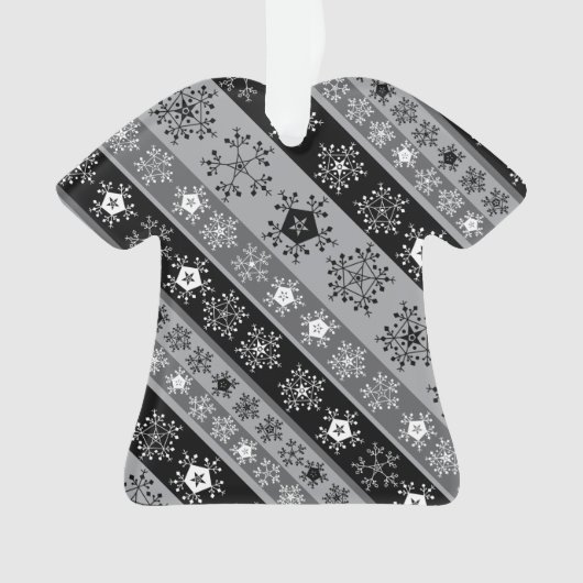 Schneeflocken Streifen grau Ornament (Vorderseite)