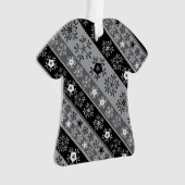 Schneeflocken Streifen grau Ornament (Vorderseite)