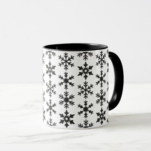 Schneeflocken Tasse (VorderseiteRechts)