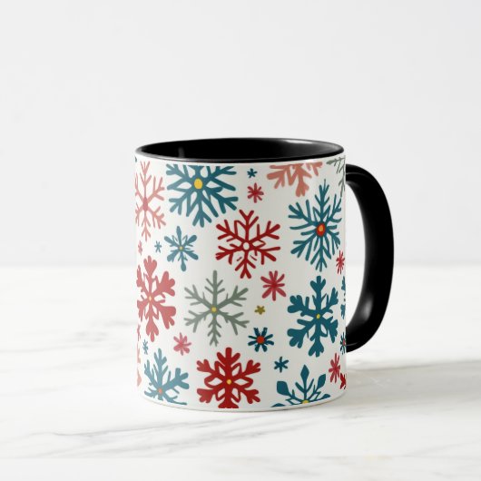 Schneeflocken Tasse (VorderseiteRechts)