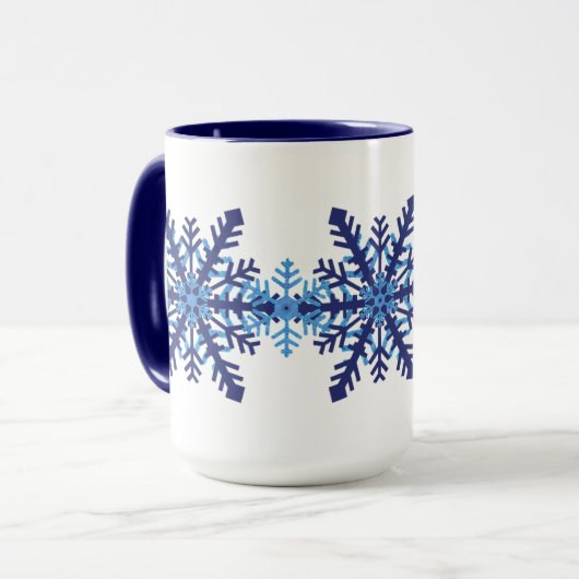 Schneeflocken Tasse (Vorderseite Links)