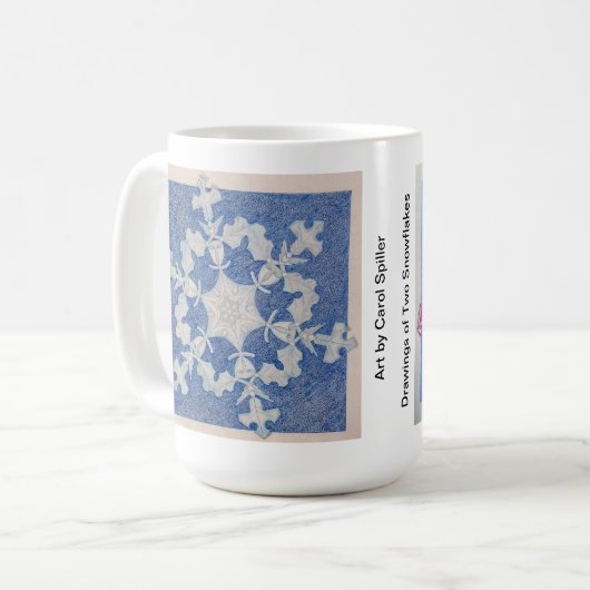 Schneeflocken-Tasse Kaffeetasse (Vorderseite Links)