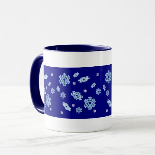Schneeflocken-Tasse Tasse (Vorderseite Links)