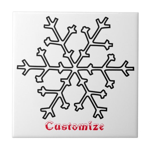 Schneeflocken Thunder_Cove Fliese (Vorderseite)