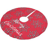 Schneeflocken Thunder_Cove Polyester Weihnachtsbaumdecke (Schrägansicht)