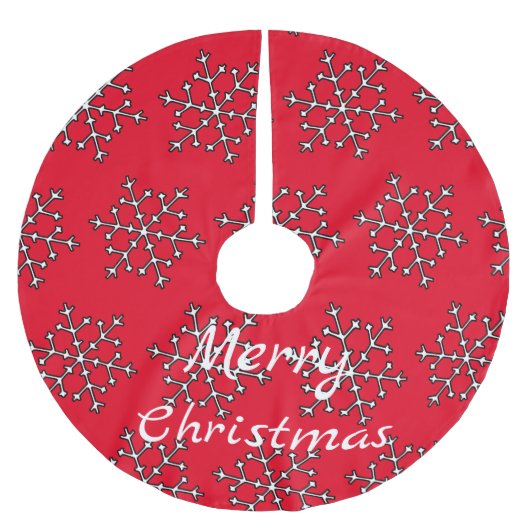 Schneeflocken Thunder_Cove Polyester Weihnachtsbaumdecke (Vorderseite)