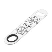 Schneeflocken Thunder_Cove Speed Flaschenöffner (Rückseite Schrägansicht)