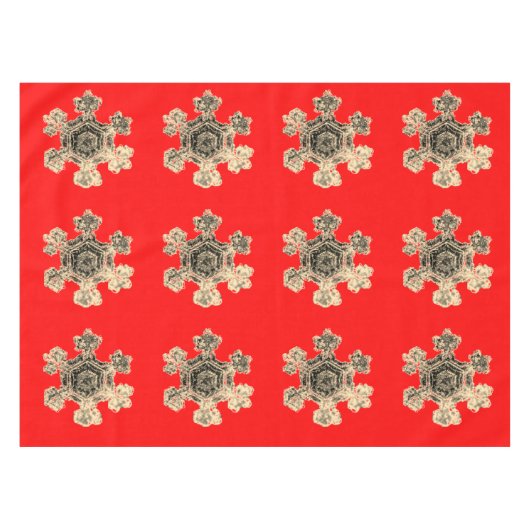 Schneeflocken Tischdecke (Vorderseite (Horizontal))