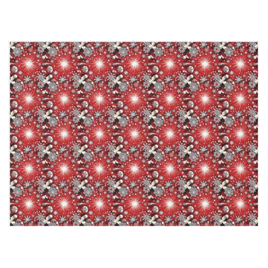 Schneeflocken Tischdecke (Vorderseite (Horizontal))