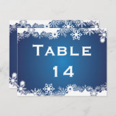 Schneeflocken-Tischnummer Postkarte (Vorne/Hinten)